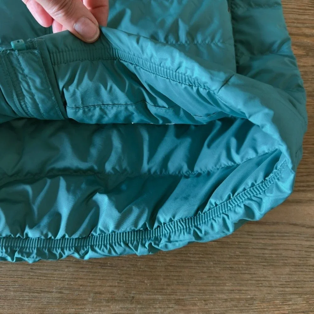 REI Co-op 650 Down Puffer Jacket Kids Small Teal Full Zip Packable Lightweight